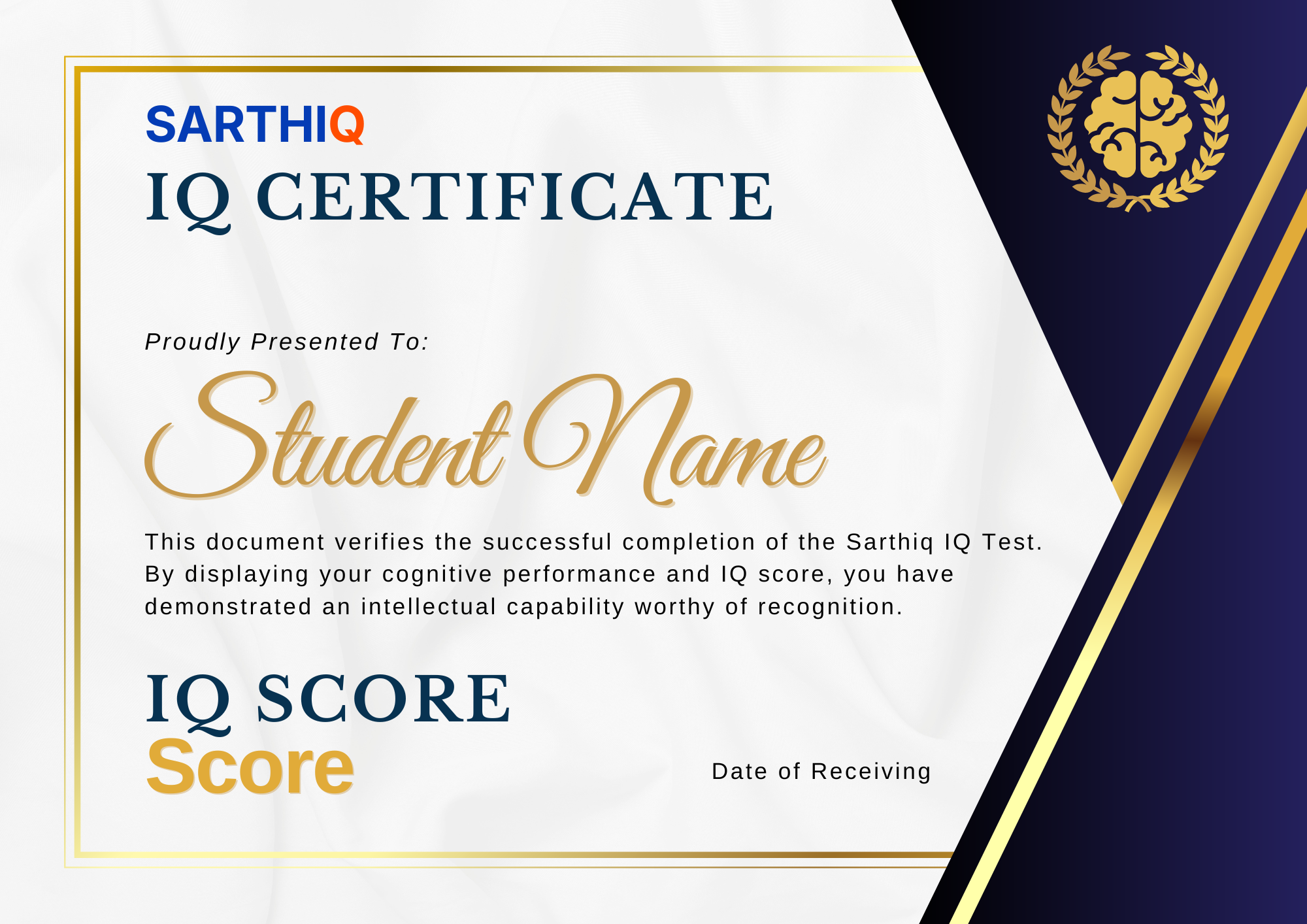 IQ Certificate